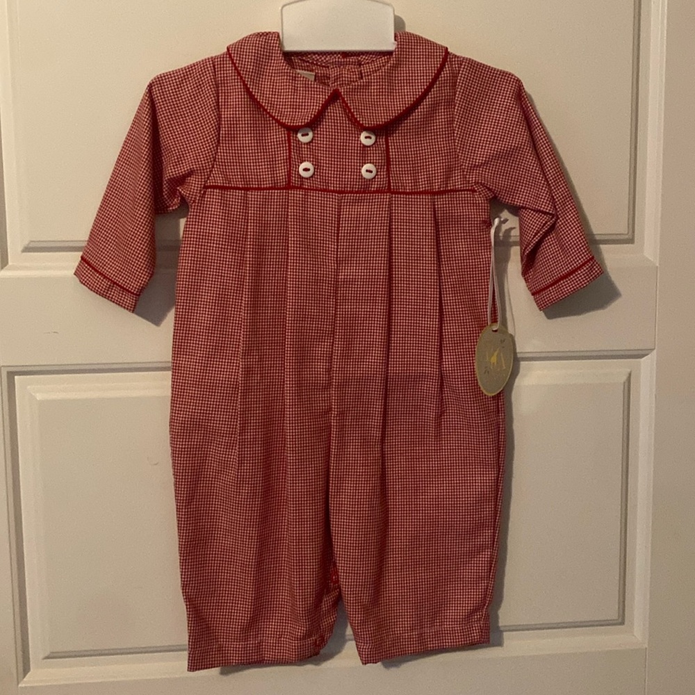 Petit Ami Red Gingham Longall